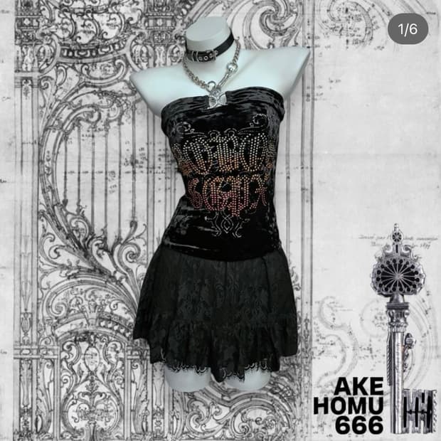 아케호무 입질연)) 오네갸루깔 큐빅 벨벳 탑