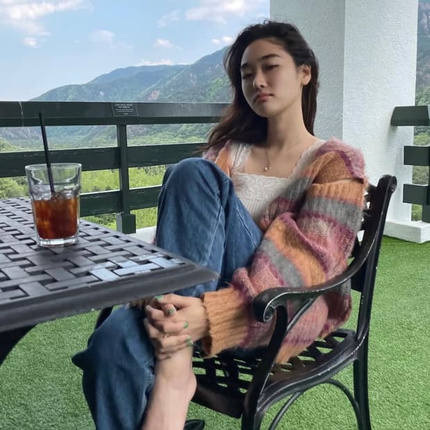 퍼버즈 모헤어 가디건