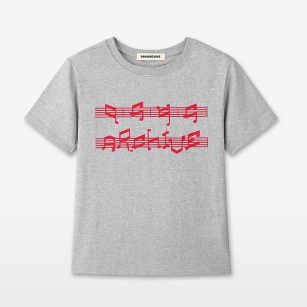 9999 아카이브 Music Note Print T