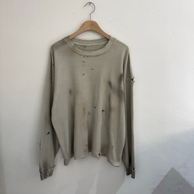 빈티지 커스텀 와플긴팔