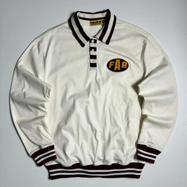가먼츠팹 GARMENTS FAB 패치드 럭비 카라 티셔츠 R3058