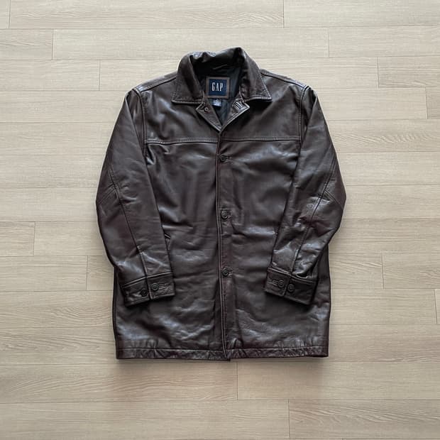 90s 올드갭 레더 카코트 브라운 gap carcoat
