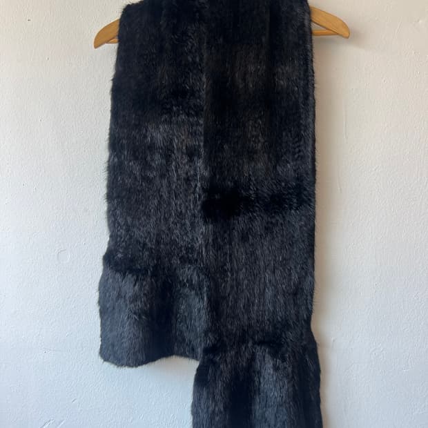 천연모피 머플러 니팅모피 목도리