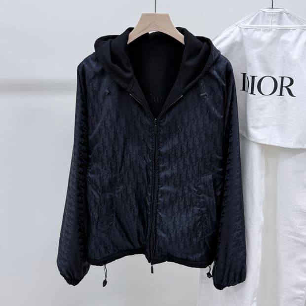 [S+급/M] 디올 꾸뛰르 오블리크 리버서블 후드 트랙 자켓