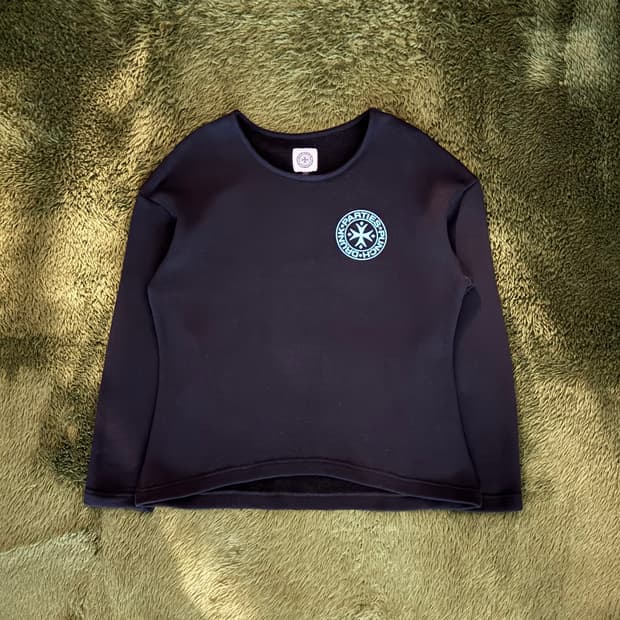 [1] 펀치드렁크파티즈 로고 프린트 테리 롱슬리브 블랙