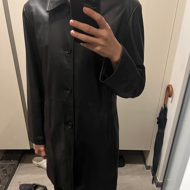 빈티지 레더 카코트