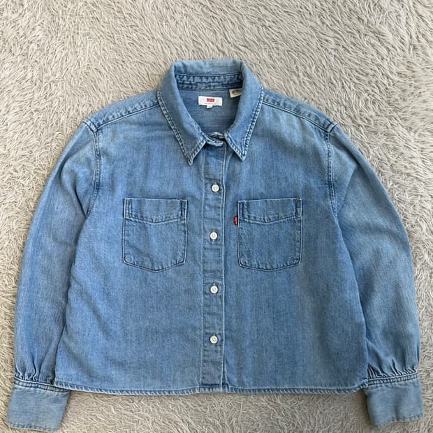 리바이스 크롭 데님 셔츠/#2600
