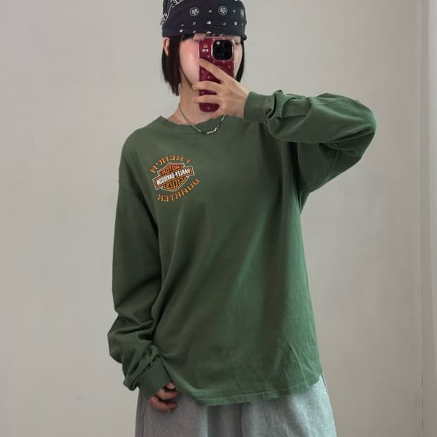 할리데이비슨 그린 롱슬리브