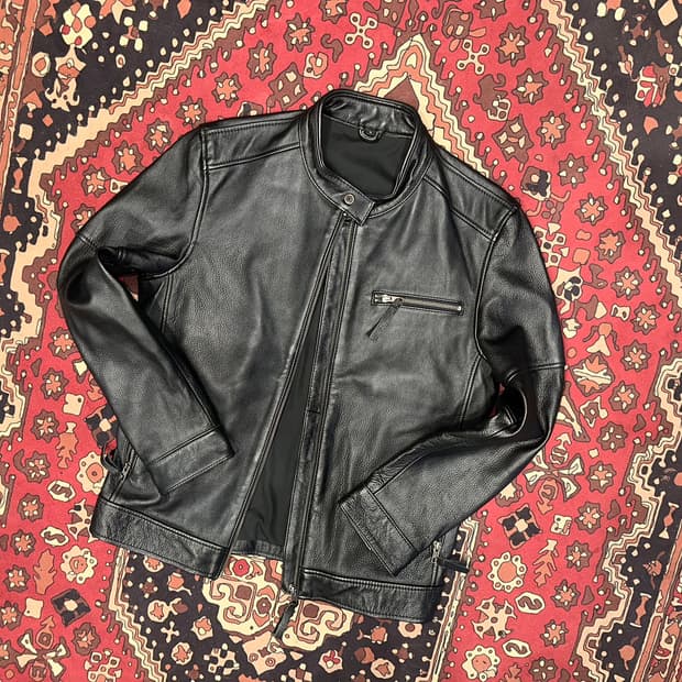 ( M-L ) 바이커자켓 바이커가죽 라이더자켓 봄버자켓 양가죽자켓