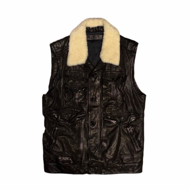 Neil Barrett Fur Leather Vest