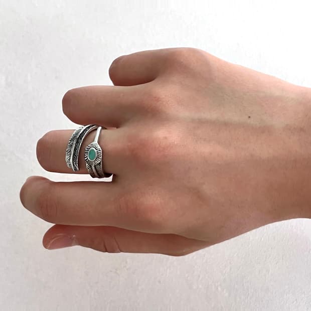 터키석 깃털 반지