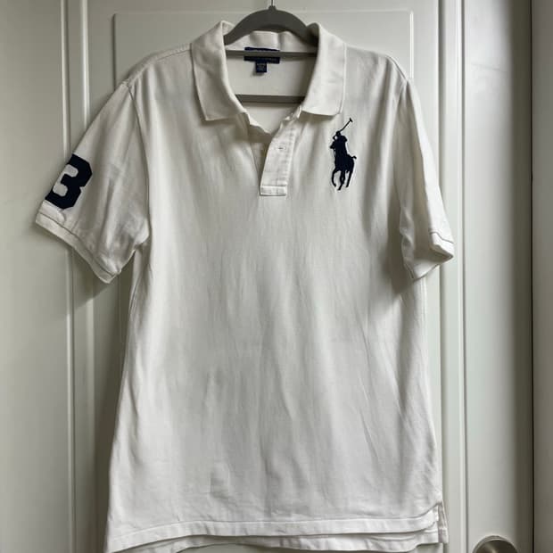 폴로 랄프로렌 빅포니 반팔 카라티 화이트