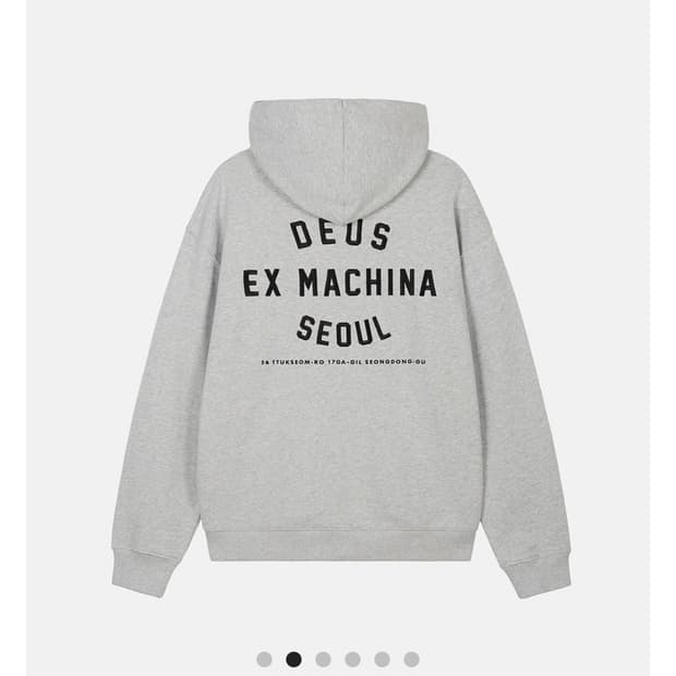 데우스 엑스 마키나 컬리지 어드레스 후드 집업 멜란지 그레이
