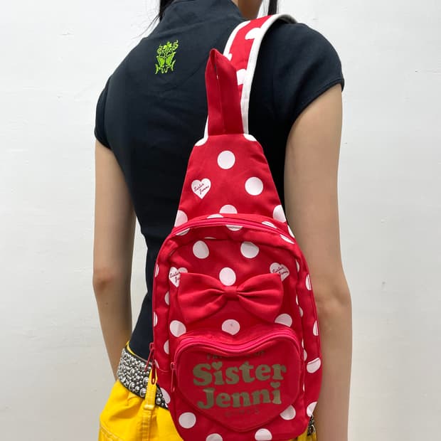 ribbon red dot bag