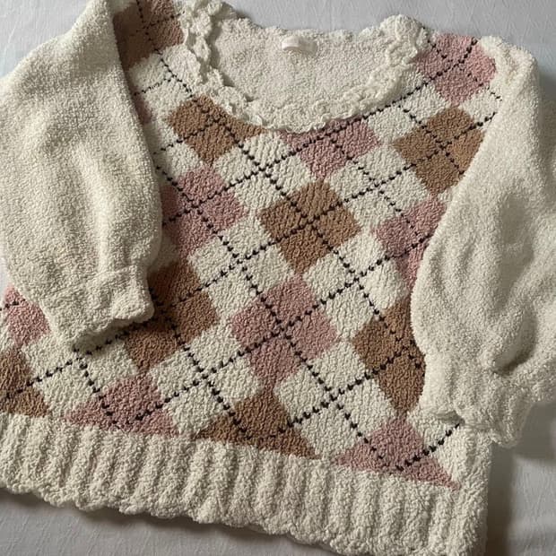 Lizlisa )고전 아가일 니트/ 짜잔씨/ 히메갸루