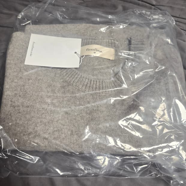 [48] 퍼스트플러어 캐시미어 스웨터 오트그레이