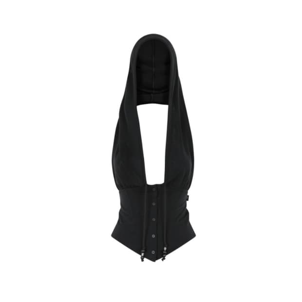 Bnfrom 비즈 드레이프 후드 탑