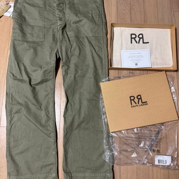 rrl 헤링본 퍼티스 팬츠 34/32