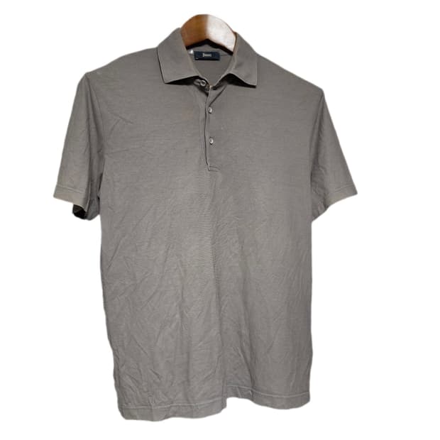Herno Gray Classic Polo 카라 반팔 티
