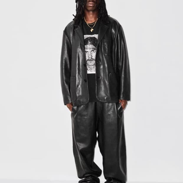 25f/w supreme leather blazer