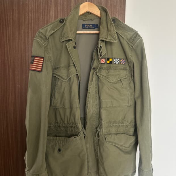 랄프로렌 m65 비즈 성조기 야상 L 사이즈