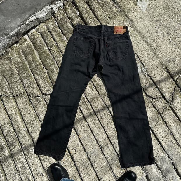 00s Levi’s 501 블랙 데님 팬츠 (Made in Mexico)