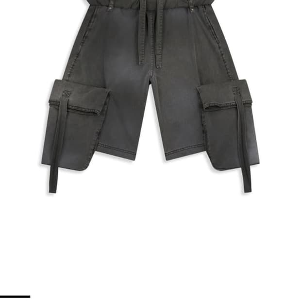 오픈와이와이 ROLLED WAIST CARGO SHORTS, CHARCO