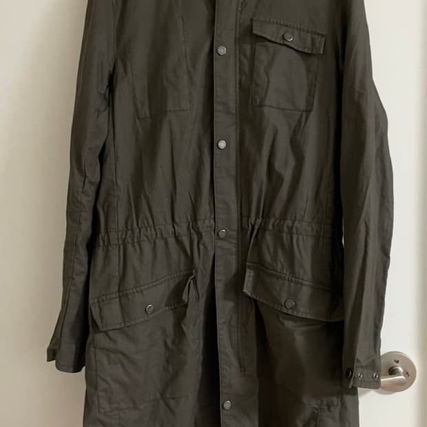 DKNY JEANS 도나카란 왁스드 트렌치코트