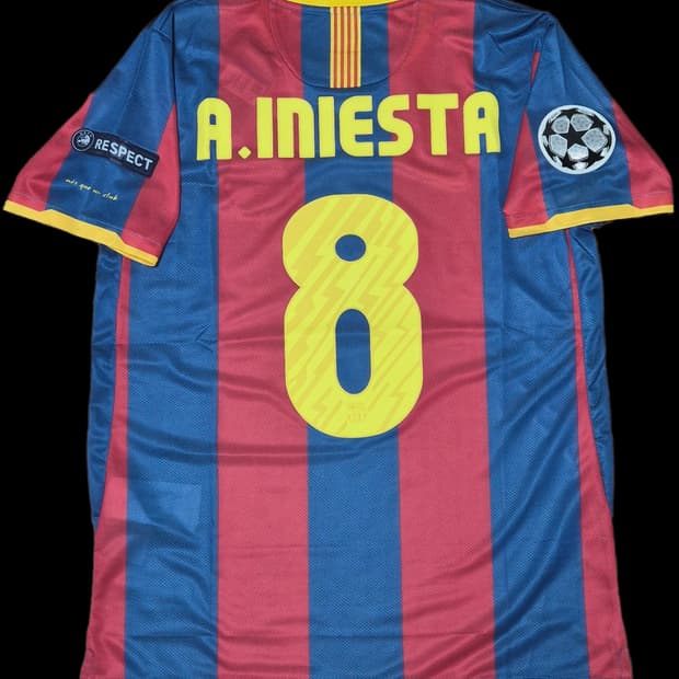 10-11 바르셀로나 홈 챔스결승패치 이니에스타 유니폼 M 레플리카