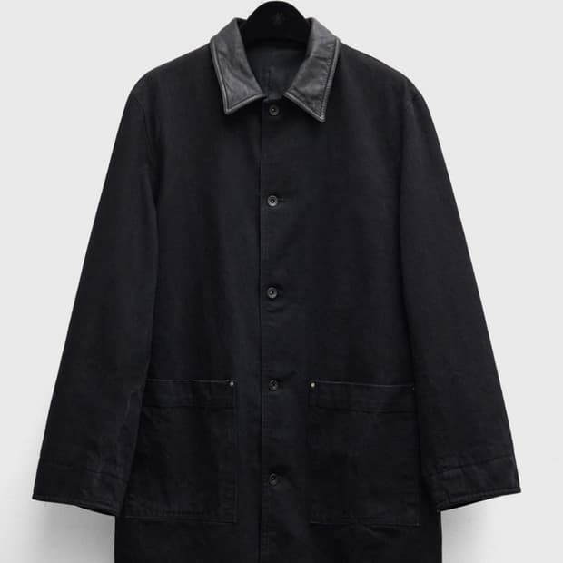 M) 유스 26ss 레더 카라 데님 코트 youth