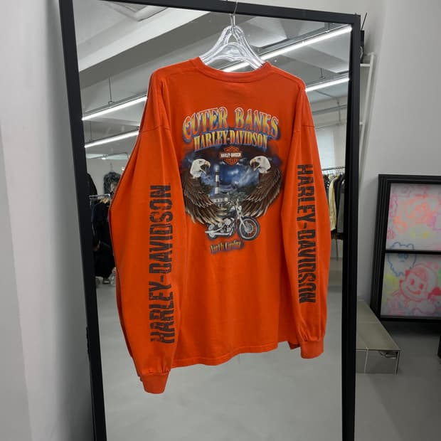 할리데이비슨 이글 바이크 롱슬리브 긴팔 티셔츠