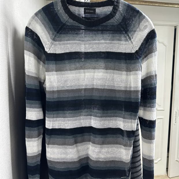 [DISEL] 디젤 빈티지 Y2K 스트라이프 메쉬 니트