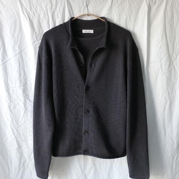 (교환)씨솔트 Loop hem cardigan 차콜 브라운 2사이즈 희망