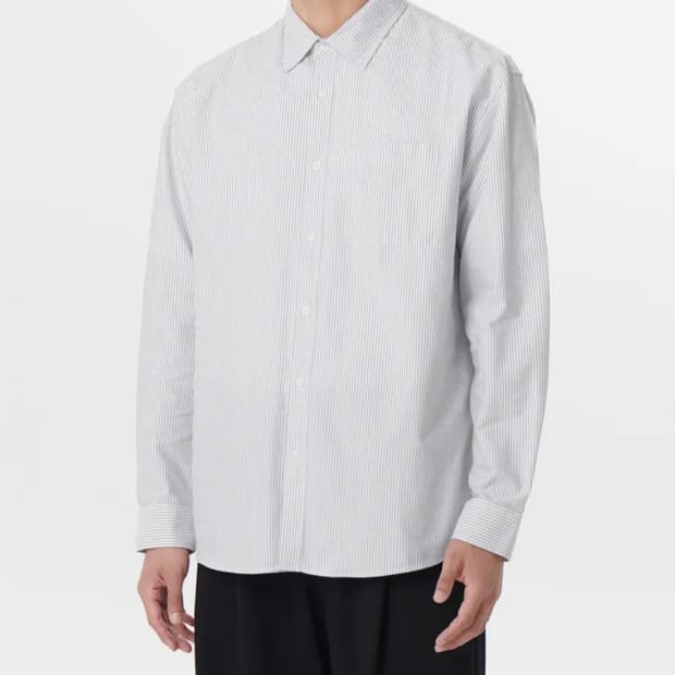 무탠다드 스트라이프 릴렉스핏 옥스포드셔츠 M