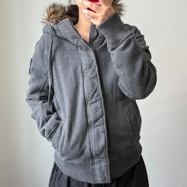 [M] 홀리스터 그레이 후드집업