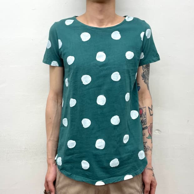 White Dot Green T-Shirt