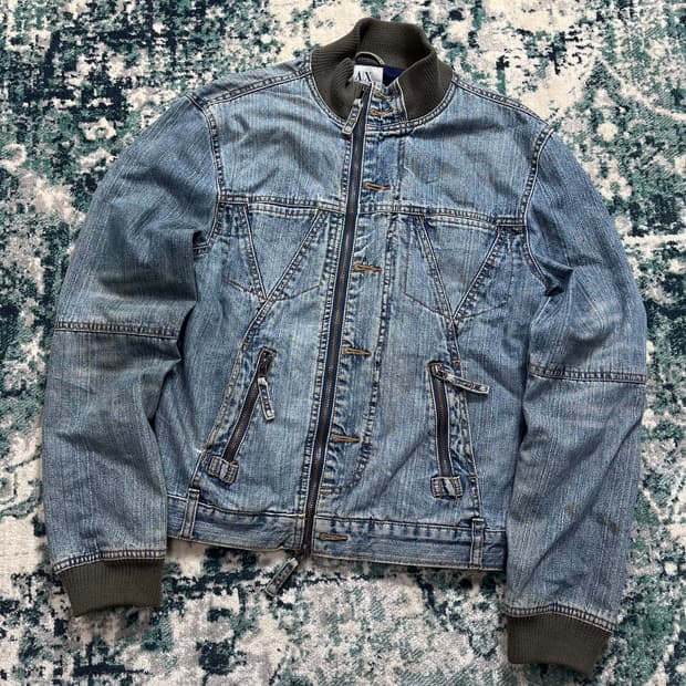 Armani 아르마니 익스체인지 y2k 데님 트러커 자켓(s)