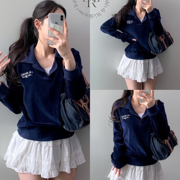 스포티앤리치 벨벳 롱슬리브