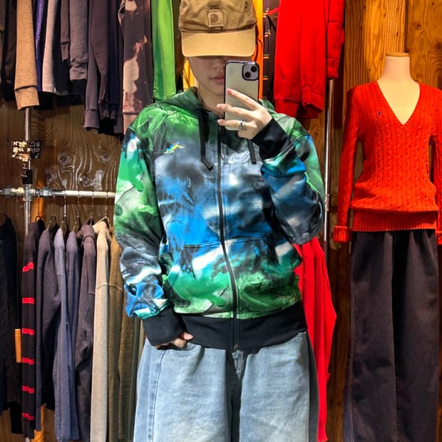 M 오클리 프로그 사이키델릭 그래픽 후드 자켓