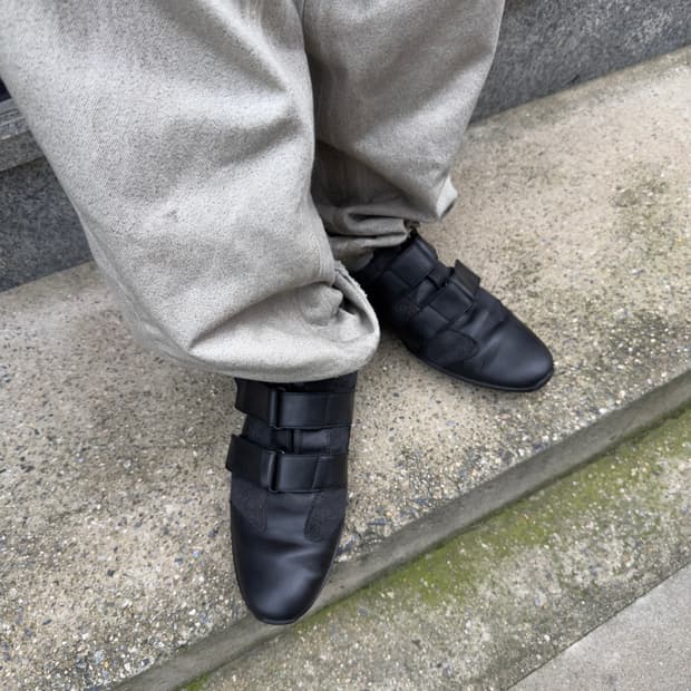 00s 블랙 구찌 벨크로 스트랩 스포츠 스니커