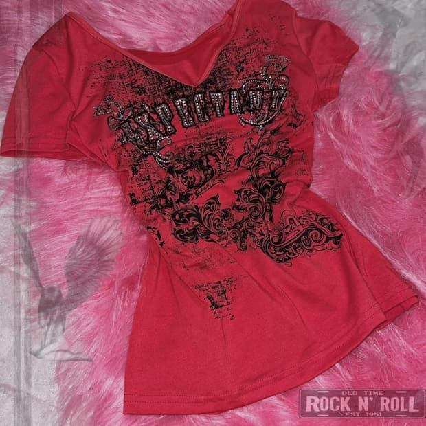 00’s 락 와투케 그런지 펑크 그래픽 큐빅 슬림핏 반팔티