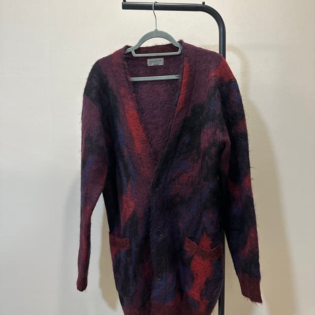 요지야마모토 뿌르옴므 마블 가디건