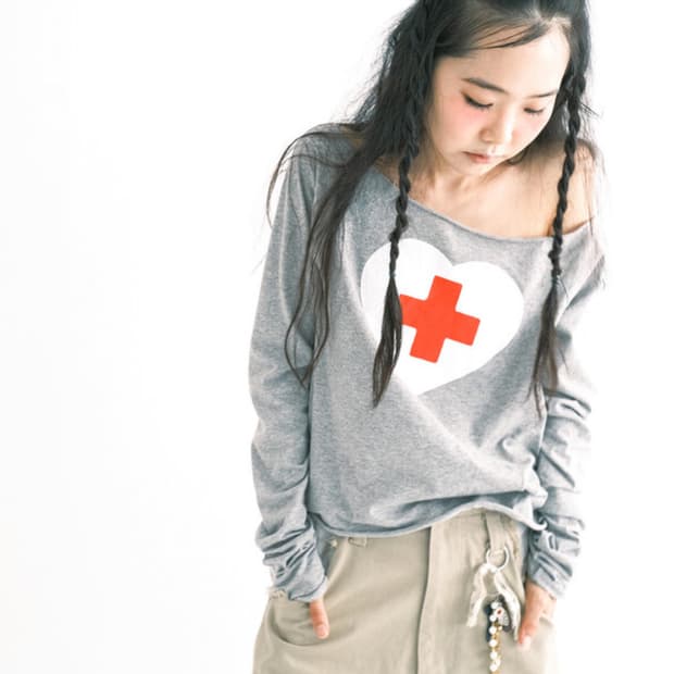 샵페어리 heart cut off t-shirt