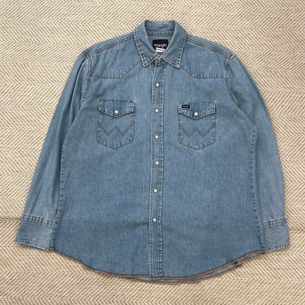 랭글러 투포켓 데님셔츠 r2621