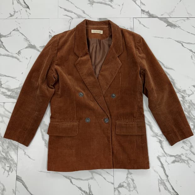 일본 빈티지 코듀로이 더블 브레스티드 블레이저
