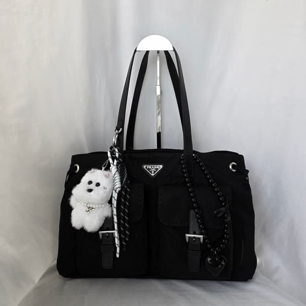 [정품 PRADA] 프라다 투포켓 나일론 쇼퍼백 숄더백