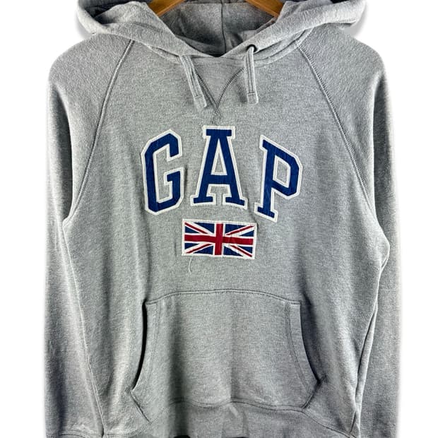 갭 그레이 유니언잭 플래그 후드티2580