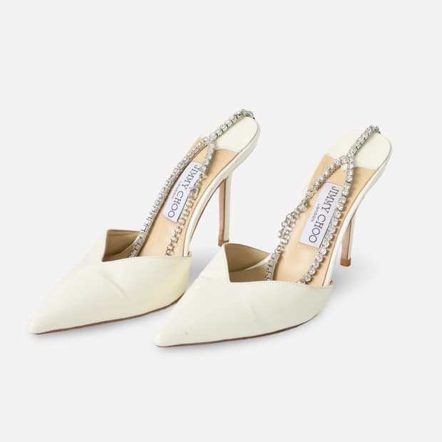 Jimmy Choo Crystal Strap Slingback Pumps