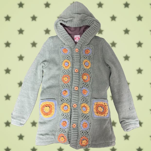 빈티지 티티카카 후리스 니트집업