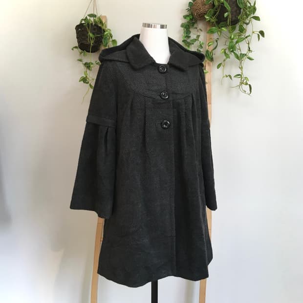 JPN/ 모리걸코트 차콜코트 케이프코트 천사핏코트 둥근카라코트 